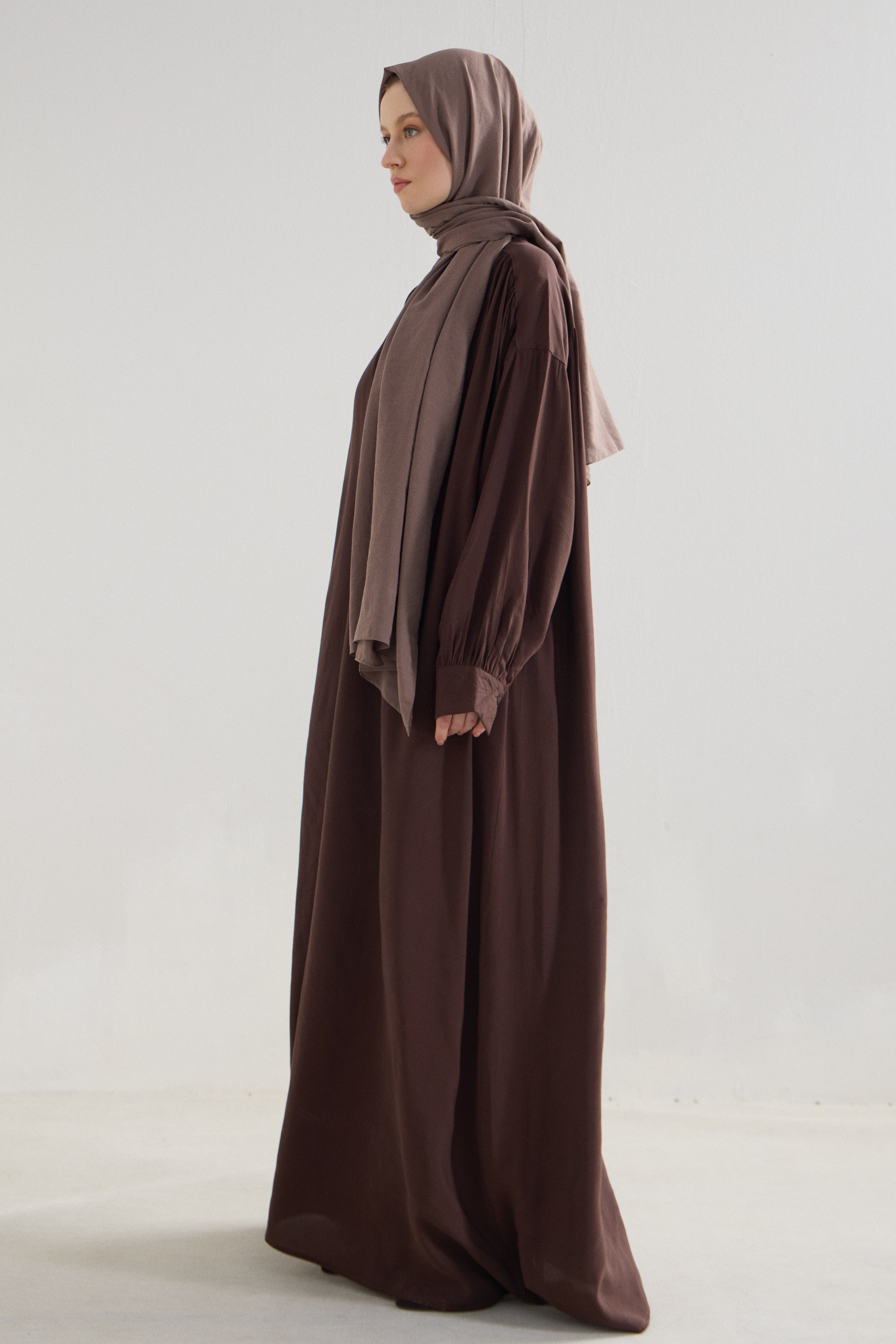 Soft Flow Oversize Modal Cupro Maksi Elbise